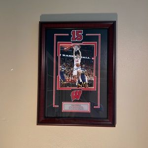 Sam Dekker Wisconsin Badgers Signed Poster